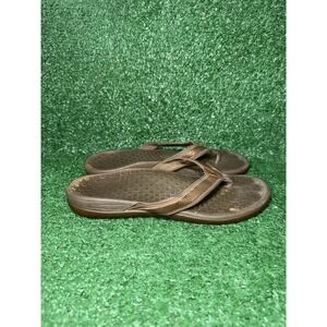 Vionic Sandals Womens Size 10 Tide II Brown Orthotic Beach Comfort Flip Flops